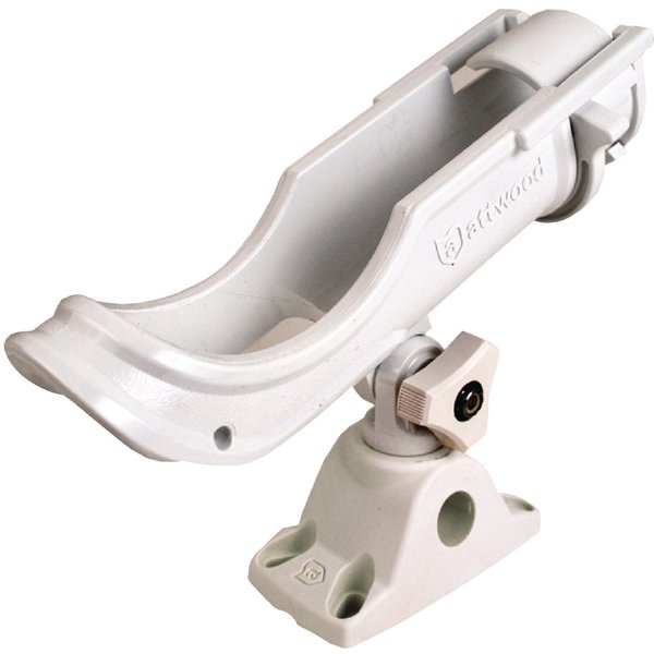 Attwood Marine Attwood Adjustable Rod Holder With Bi-Axis Mount-White 5009W4